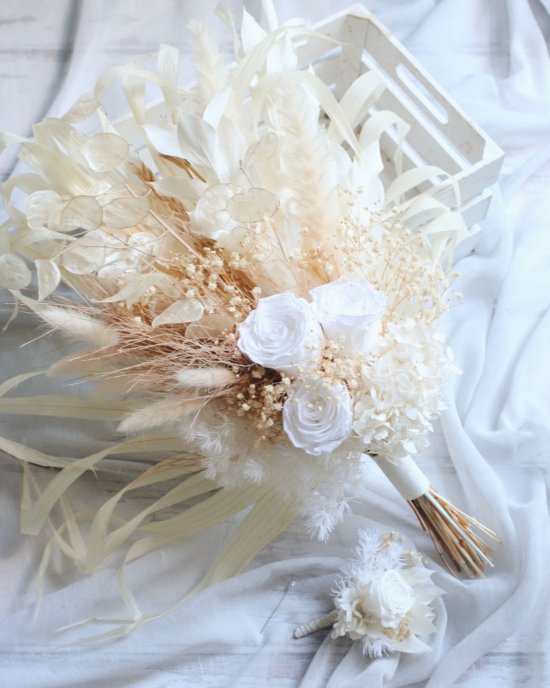 Wedding Everlasting Flower Bouquet IVORY